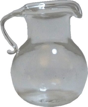 Dollhouse Clear Glass Pitcher 1:12 Scale Miniature Kitchen Decoration Drinks - MiniatureCrush