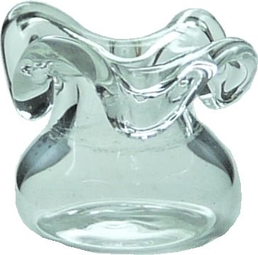 Dollhouse Clear Glass Ruffle Vase 1:12 Scale Miniature - MiniatureCrush