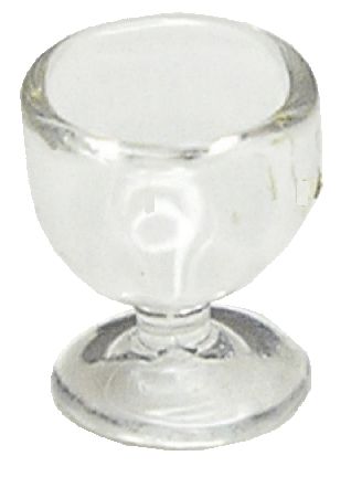 Dollhouse Clear Glass Sherbet Dish 1:12 Scale Miniature Kitchen Dishes - MiniatureCrush