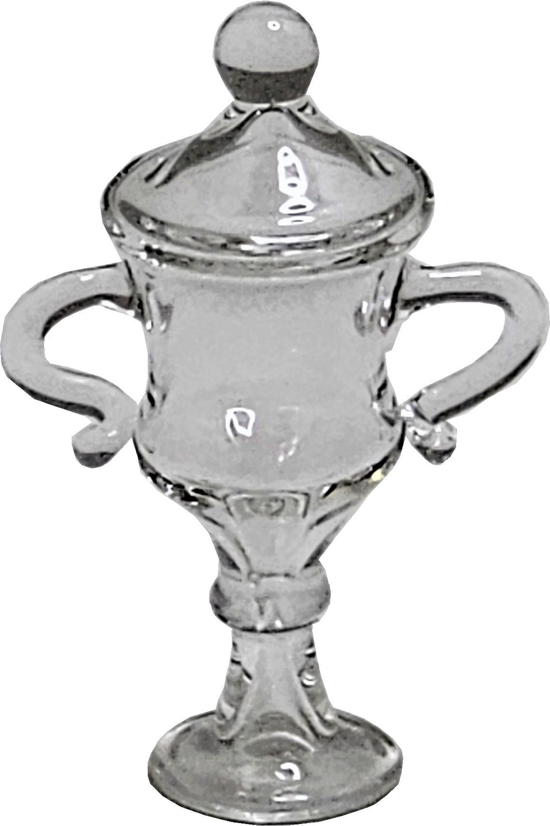 Dollhouse Clear Glass Trophy Cup 1:12 Scale Miniature Decoration - MiniatureCrush