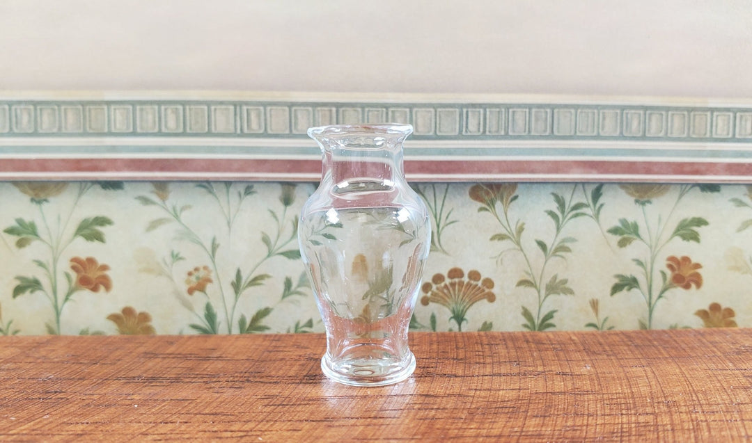 Dollhouse Clear Glass Vase 1:12 Scale Miniature Decoration Flowers - MiniatureCrush