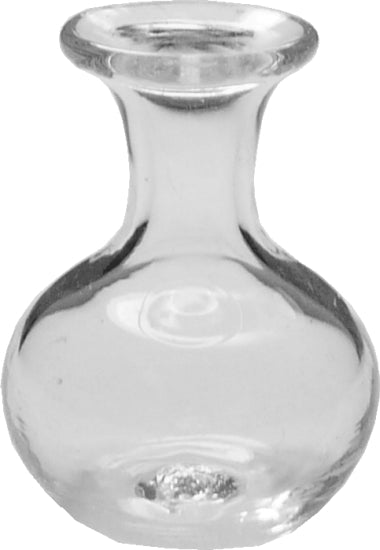Dollhouse Clear Glass Vase Round Bottom 1:12 Scale Miniature Decor Accessory - MiniatureCrush