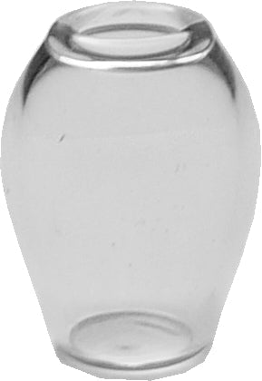 Dollhouse Clear Glass Vase with Wide Mouth Top 1:12 Scale Miniature - MiniatureCrush
