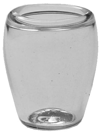 Dollhouse Clear Glass Vase with Wide Top 1:12 Scale Miniature - MiniatureCrush