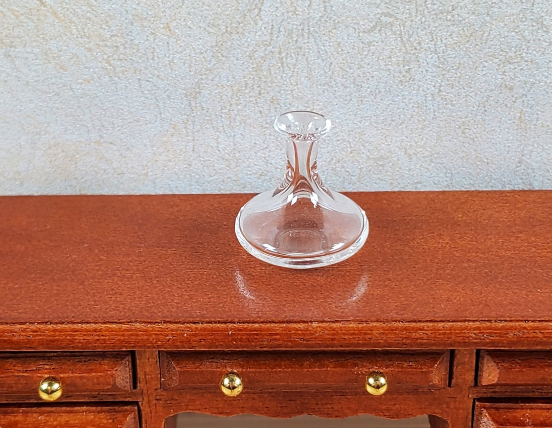 Dollhouse Clear Wide Bottom Round Curvy Vase 1:12 Scale Miniature - MiniatureCrush