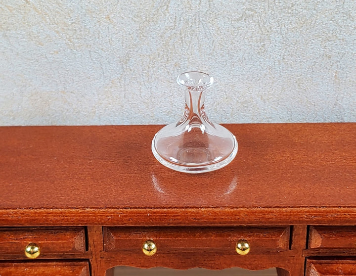 Dollhouse Clear Wide Bottom Round Curvy Vase 1:12 Scale Miniature - MiniatureCrush