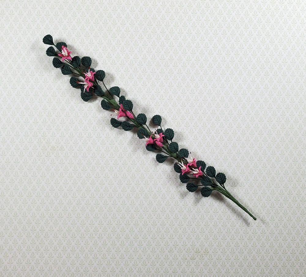 Dollhouse Climbing Flowering Fuchsia Vine 1:12 Scale Miniature Garden Plant - MiniatureCrush