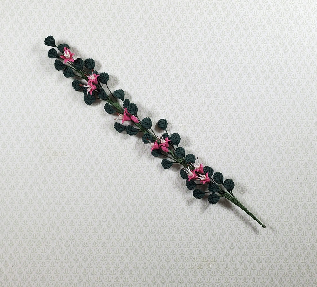 Dollhouse Climbing Flowering Fuchsia Vine 1:12 Scale Miniature Garden Plant - MiniatureCrush