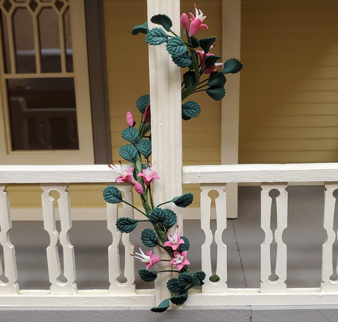 Dollhouse Climbing Flowering Fuchsia Vine 1:12 Scale Miniature Garden Plant - MiniatureCrush