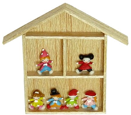 Dollhouse Clown Doll Collection Shadowbox 1:12 Scale Miniature Accessories Toys - MiniatureCrush