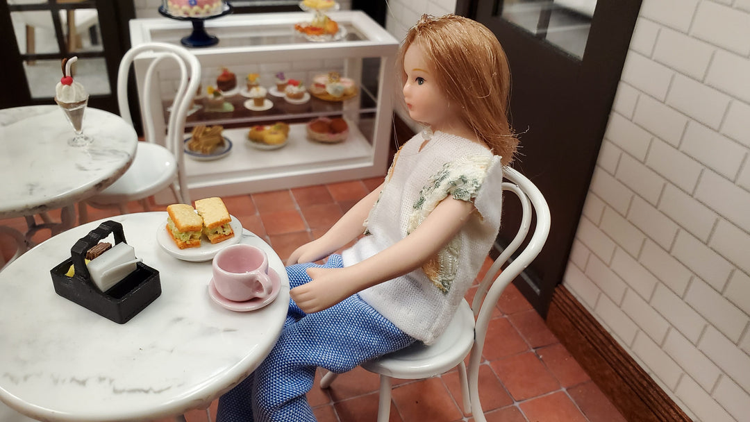 Dollhouse Coffee Mug Cups with Saucer PINK Set of 2 1:12 Scale Miniature Dishes - MiniatureCrush