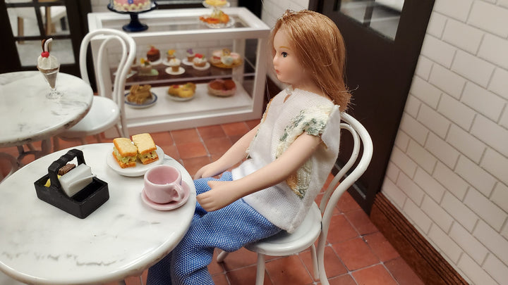 Dollhouse Coffee Mug Cups with Saucer PINK Set of 2 1:12 Scale Miniature Dishes - MiniatureCrush