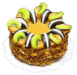Dollhouse Cookie Kiwi Cake 1:12 Scale Miniature Dessert Food Kitchen - MiniatureCrush