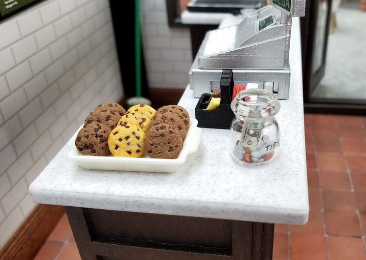 Dollhouse Cookies on a Tray Chocolate Chip Dessert 1:12 Scale Miniature Food - Miniature Crush