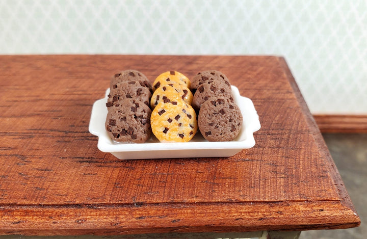 Dollhouse Cookies on a Tray Chocolate Chip Dessert 1:12 Scale Miniature Food - Miniature Crush