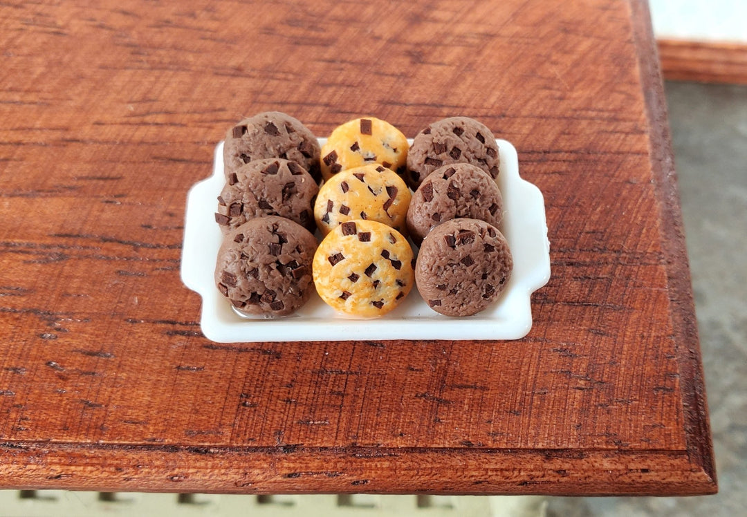 Dollhouse Cookies on a Tray Chocolate Chip Dessert 1:12 Scale Miniature Food - Miniature Crush