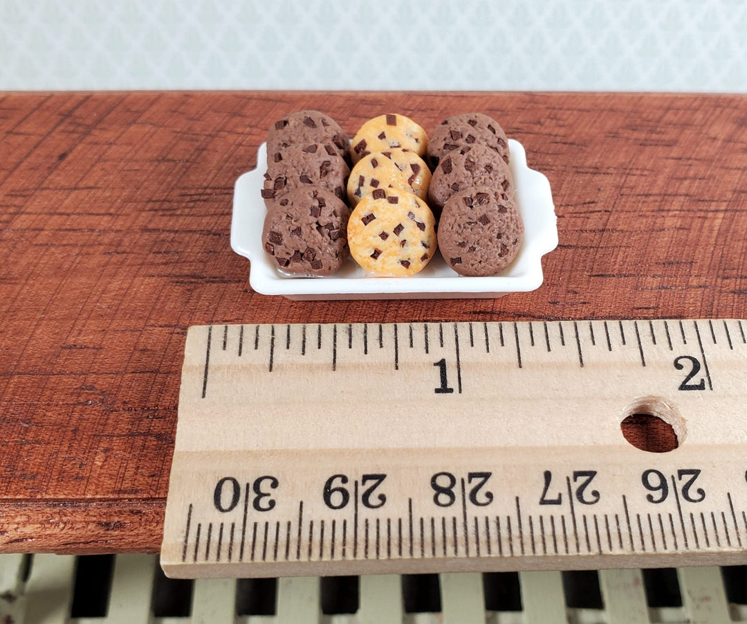 Dollhouse Cookies on a Tray Chocolate Chip Dessert 1:12 Scale Miniature Food - Miniature Crush