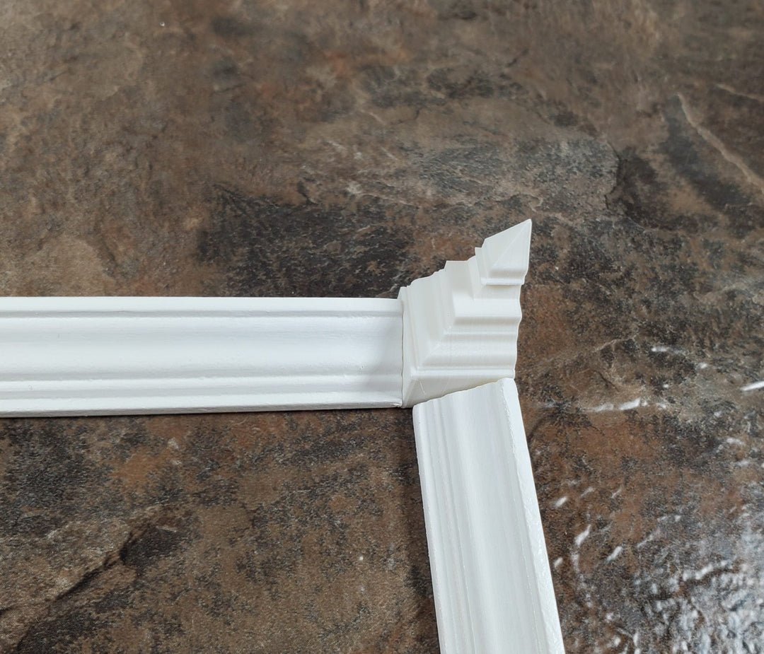 Dollhouse Corner Ceiling Blocks for Crown Molding 2 Inside Pieces 1:12 Scale - Miniature Crush