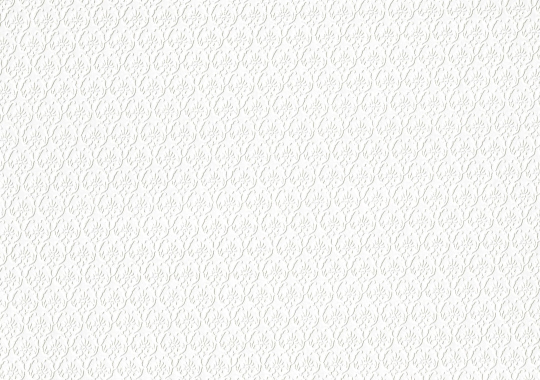 Dollhouse Cream Embossed Wallpaper x3 Sheets Art Nouveau 20 "x 10.5" 1:12 Scale - MiniatureCrush