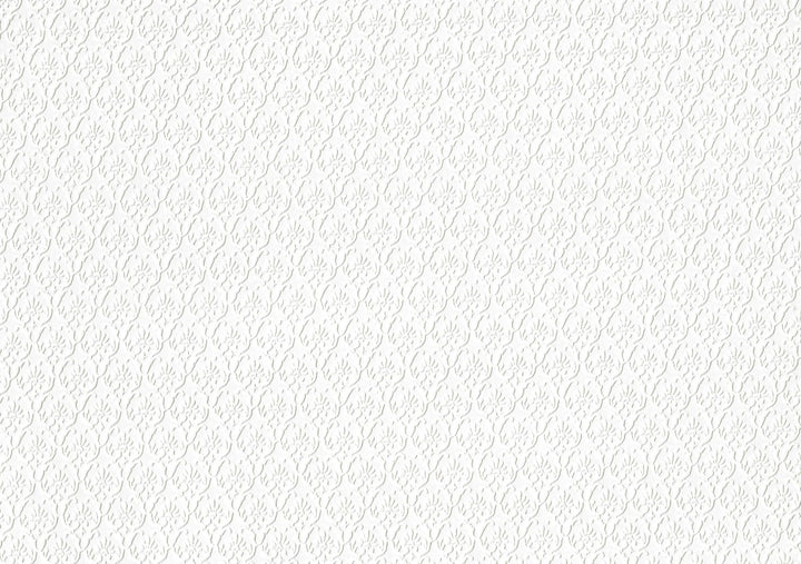 Dollhouse Cream Embossed Wallpaper x3 Sheets Art Nouveau 20 "x 10.5" 1:12 Scale - MiniatureCrush