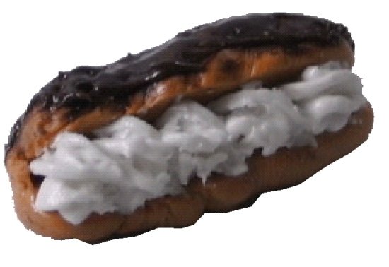 Dollhouse Cream Filled Chocolate Eclair 1:12 Scale Miniature Food Kitchen - MiniatureCrush