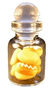 Dollhouse Cream Puffs in Glass Jar 1:12 Scale Miniature Food Treats Bakery - MiniatureCrush