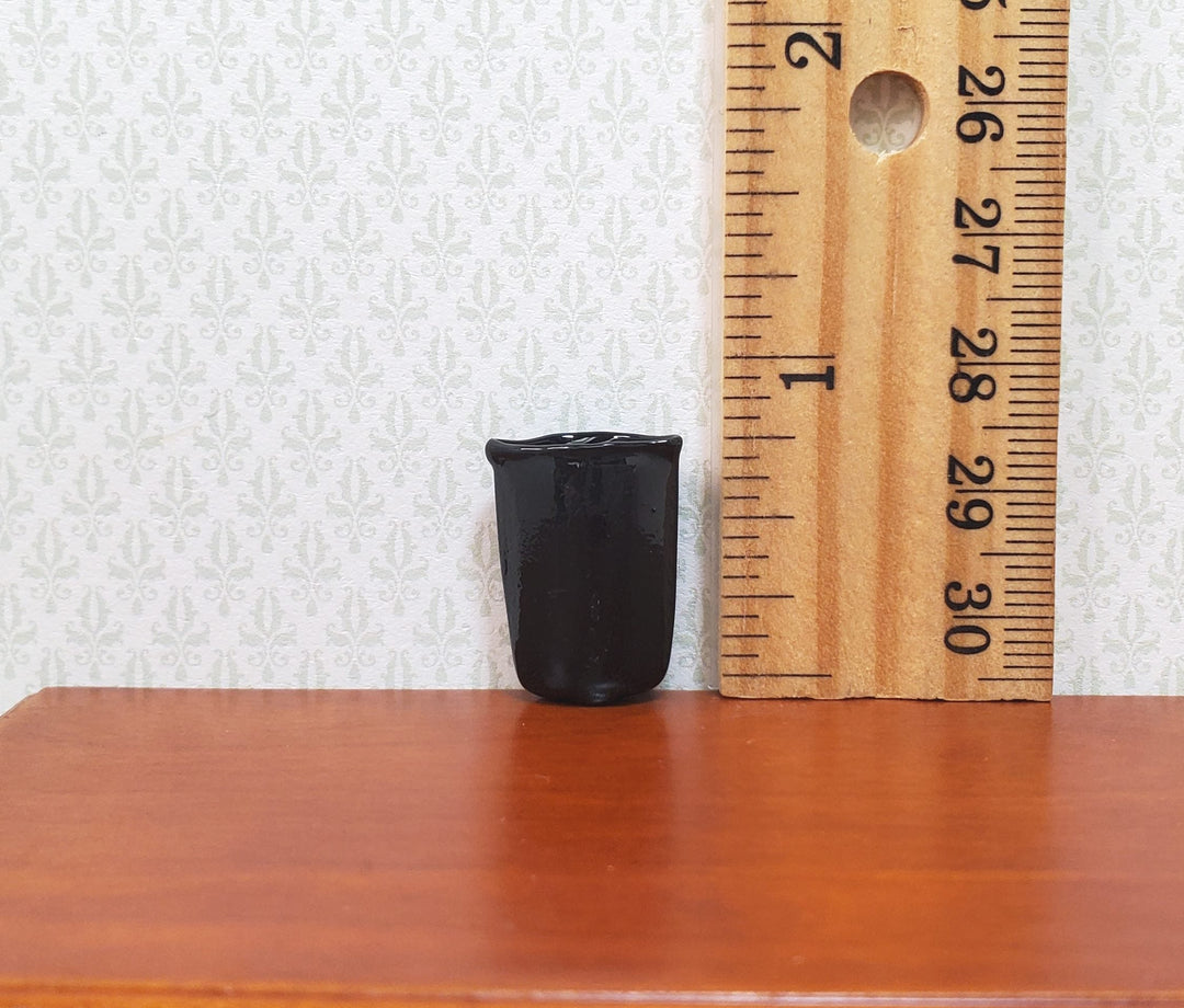 Dollhouse Crimped Narrow Vase Black 1:12 Scale Miniature Halloween Decor - MiniatureCrush