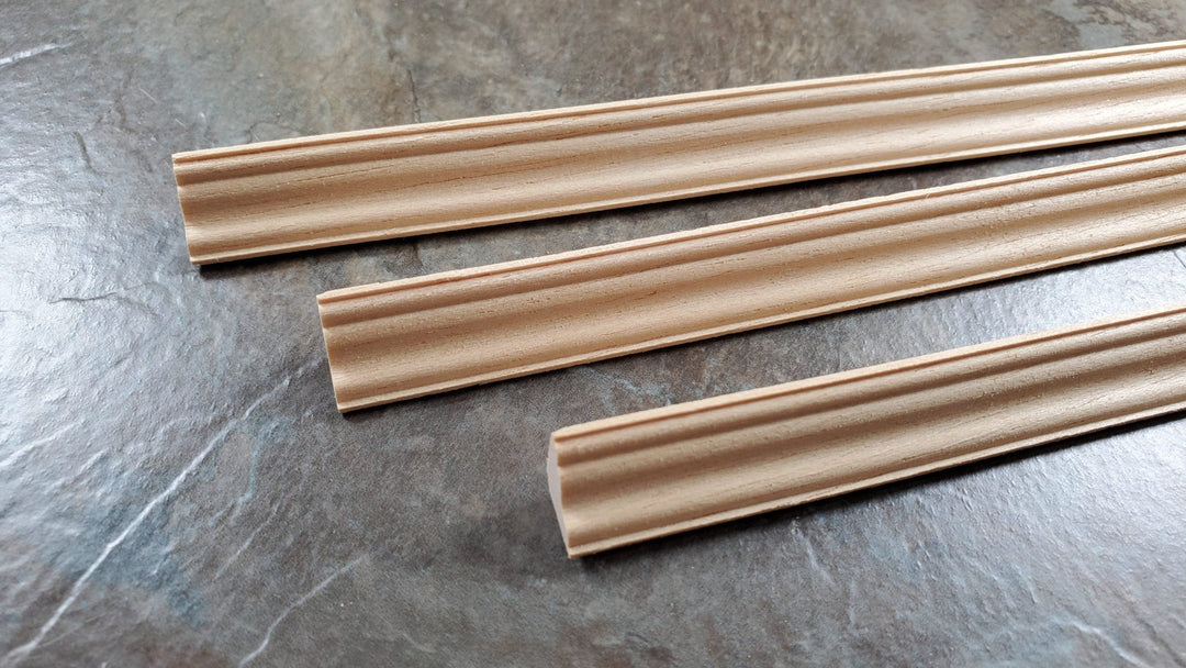 Dollhouse Crown Molding Ceiling Trim 3 Pieces 1/2" Face x 18" 1:12 Scale HW7147 - MiniatureCrush