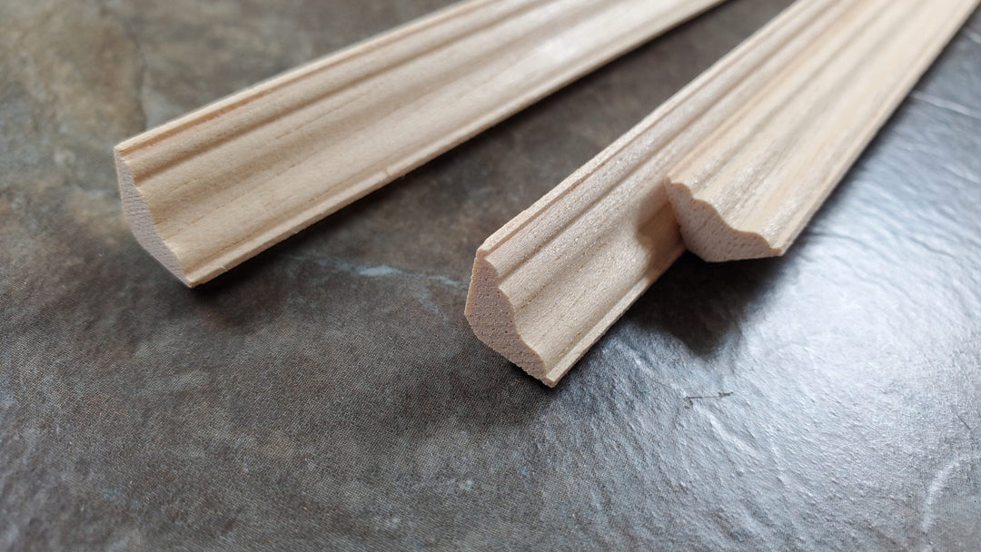 Dollhouse Crown Molding Ceiling Trim 3 Pieces 1/2" Face x 18" 1:12 Scale HW7147 - MiniatureCrush