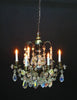 Dollhouse Crystal Chandelier 6 Arm Bronze 12 Volt with Plug 1:12 Scale HW2812