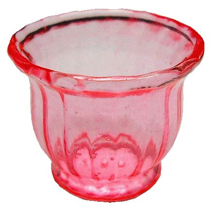 Dollhouse Crystal Pink Glass Flared Bowl 1:12 Scale Miniature Decor - MiniatureCrush