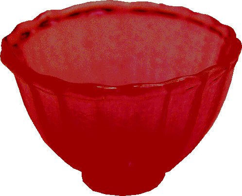 Dollhouse Crystal Red Glass Bowl 1:12 Scale Miniature Decoration - MiniatureCrush