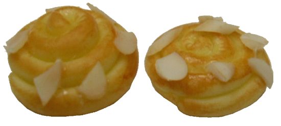 Dollhouse Danish Rolls Set of 2 1:12 Scale Miniature Food Bakery Kitchen - MiniatureCrush