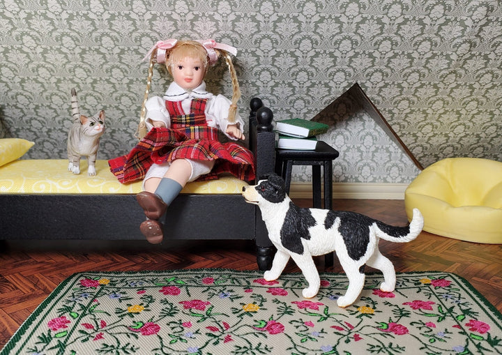 Dollhouse Dog Collie Mixed Breed Pet Standing 1:12 Scale Miniature Animal - Miniature Crush