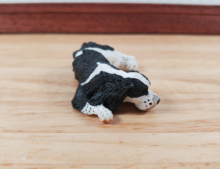 Dollhouse Dog English Springer Spaniel Sleeping 1:12 Scale Miniature Animal - Miniature Crush