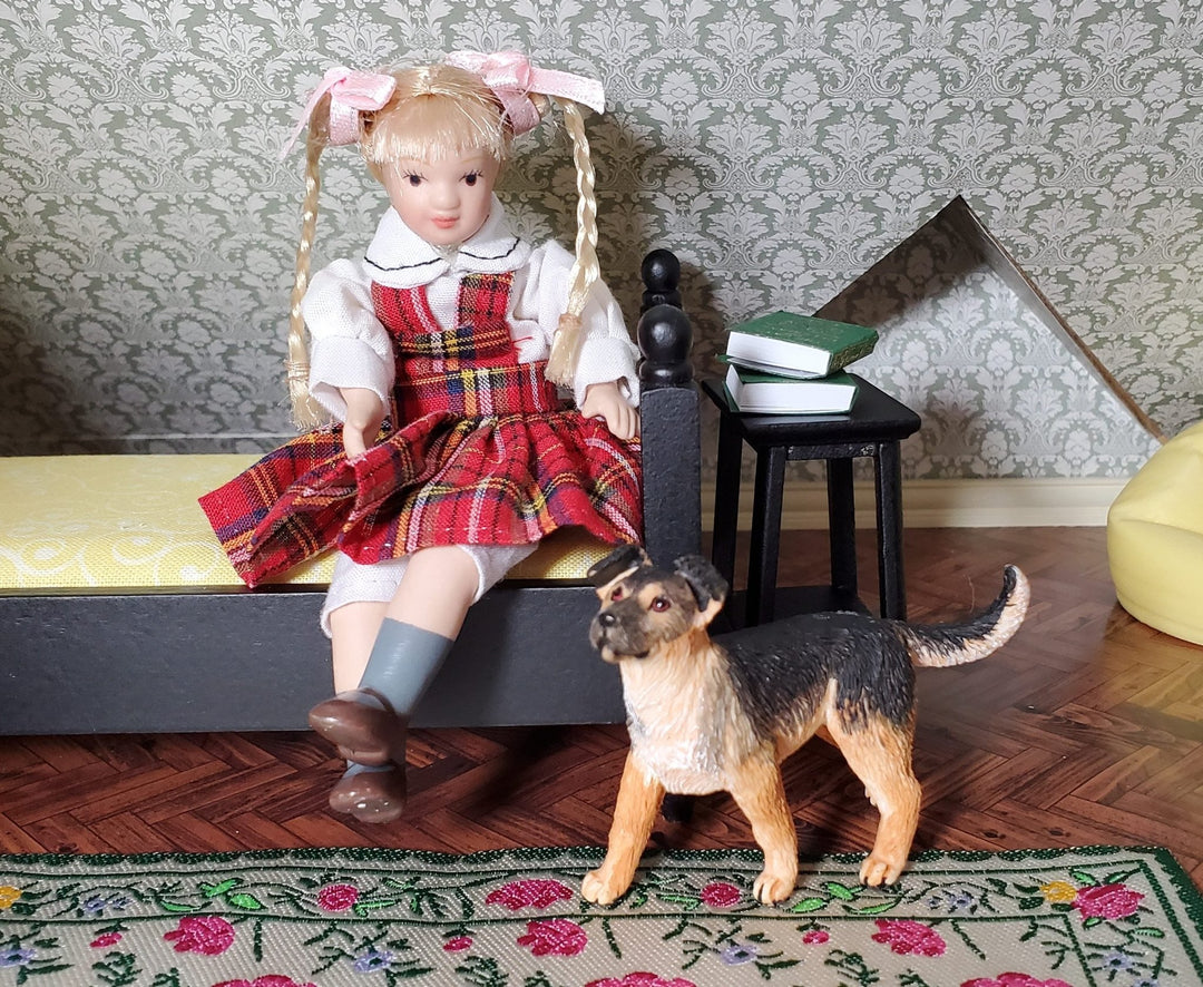 Dollhouse Dog Shepherd Mixed Breed Pet Standing 1:12 Scale Miniature Animal - Miniature Crush