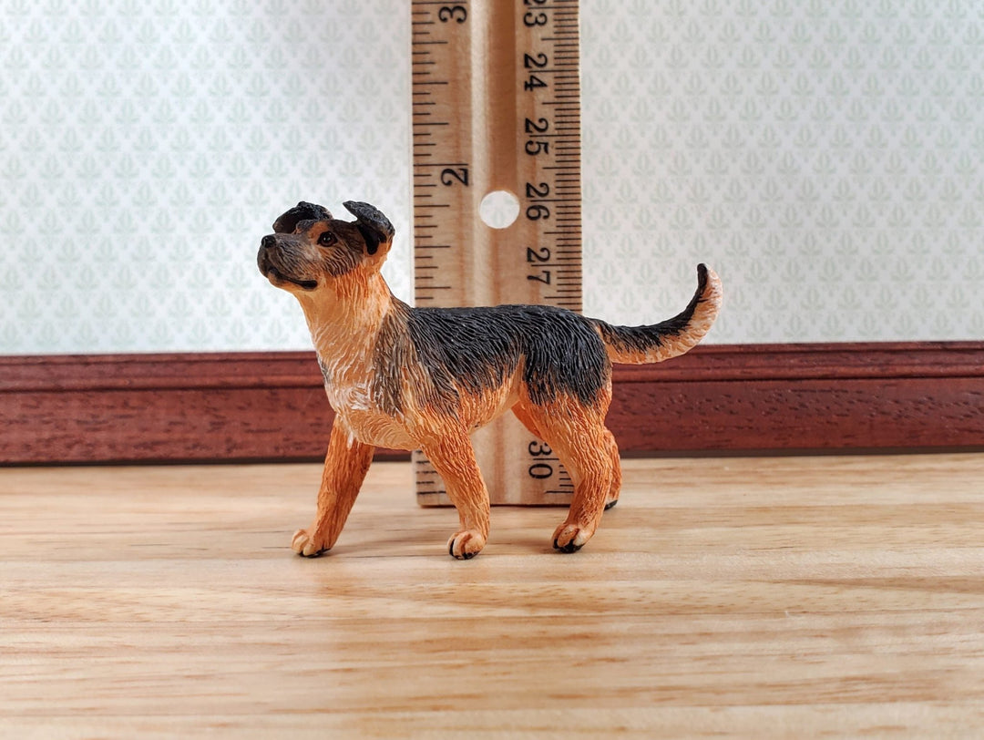 Dollhouse Dog Shepherd Mixed Breed Pet Standing 1:12 Scale Miniature Animal - Miniature Crush