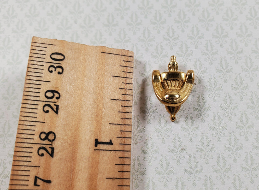 Dollhouse Door Knocker Gold Painted Brass Metal Movable 1:12 Scale Miniature - MiniatureCrush