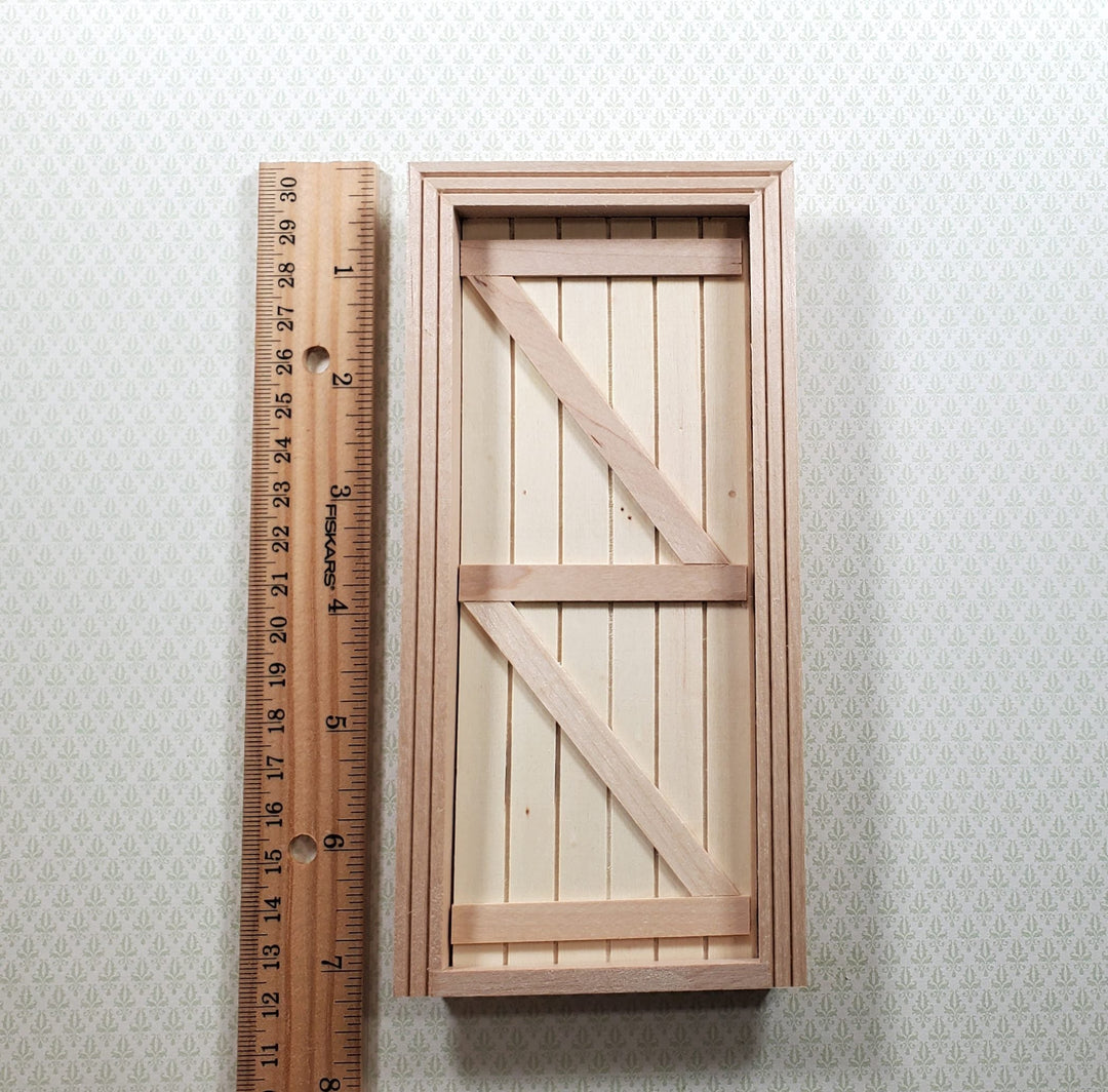 Dollhouse Door Ledged & Braced Farm House Style Exterior 1:12 Scale Miniature - MiniatureCrush