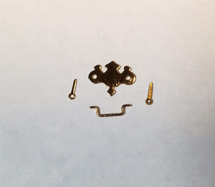 Dollhouse Drawer Pulls x10 Gold Plated Brass 1:12 Scale Chippendale Style - MiniatureCrush