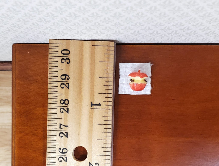 Dollhouse Eaten Apple Core 1:12 Scale Miniature Food Kitchen Fruit Snacks - MiniatureCrush