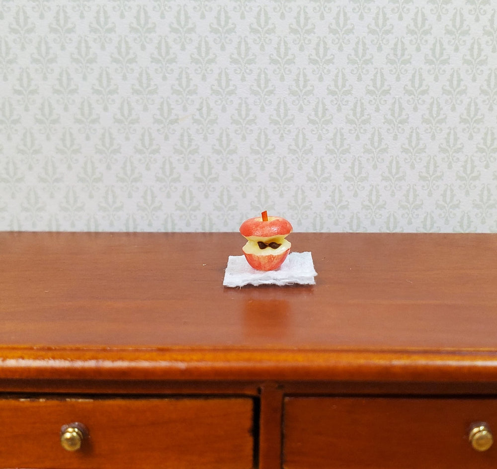 Dollhouse Eaten Apple Core 1:12 Scale Miniature Food Kitchen Fruit Snacks - MiniatureCrush
