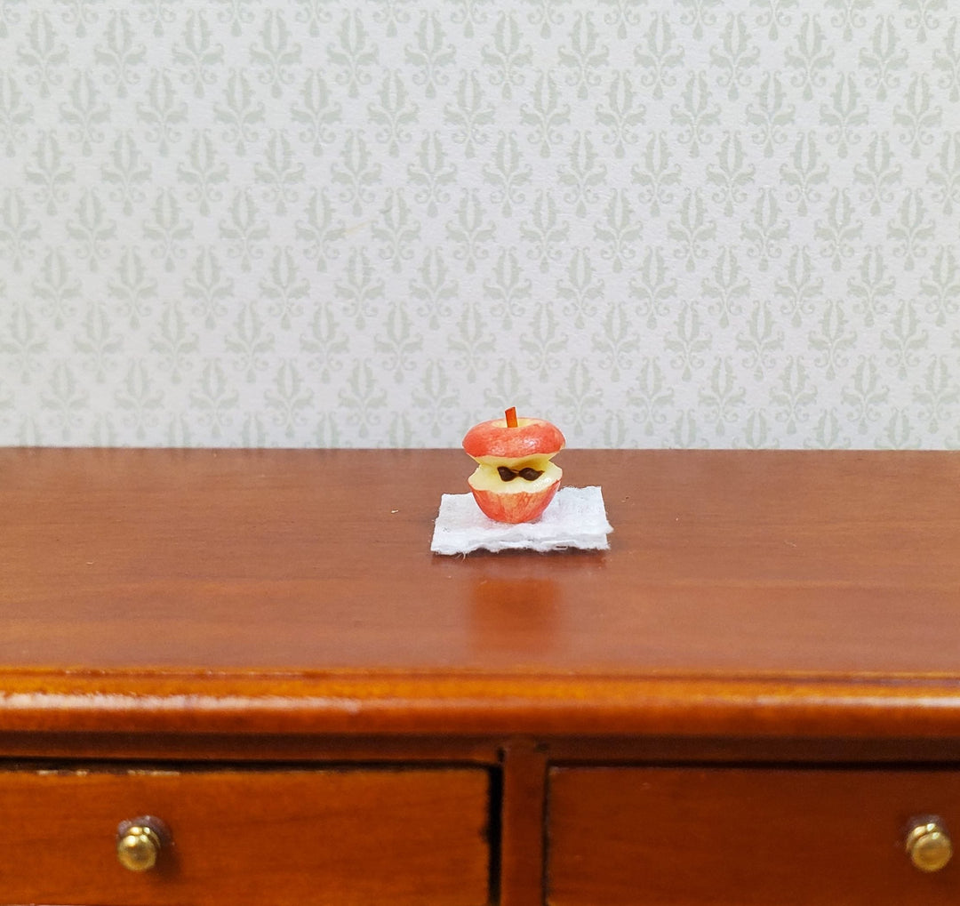Dollhouse Eaten Apple Core 1:12 Scale Miniature Food Kitchen Fruit Snacks - MiniatureCrush