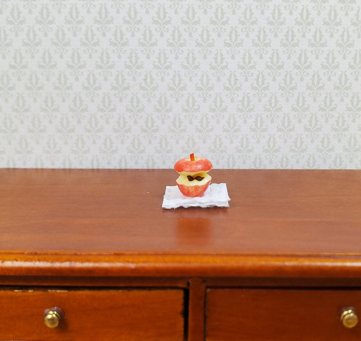 Dollhouse Eaten Apple Core 1:12 Scale Miniature Food Kitchen Fruit Snacks - MiniatureCrush
