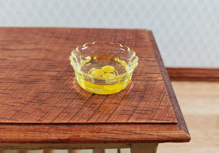 Dollhouse Egg Yolks in Clear Bowl Set of 2 1:12 Scale Miniature Food Baking - Miniature Crush