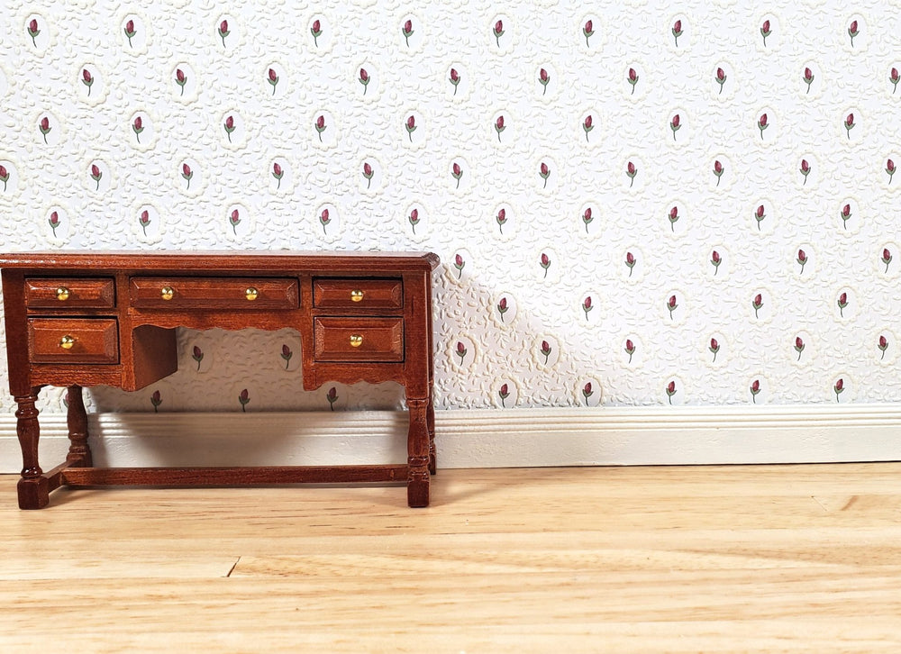 Dollhouse Embossed Wallpaper x3 Sheets Cameo Tulip White 1:12 Scale - MiniatureCrush