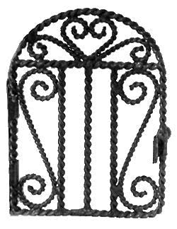 Dollhouse & Fairy Garden Decor Black Iron Garden Gate - MiniatureCrush