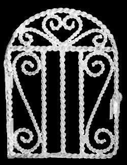 Dollhouse & Fairy Garden Decor White Iron Garden Gate - MiniatureCrush