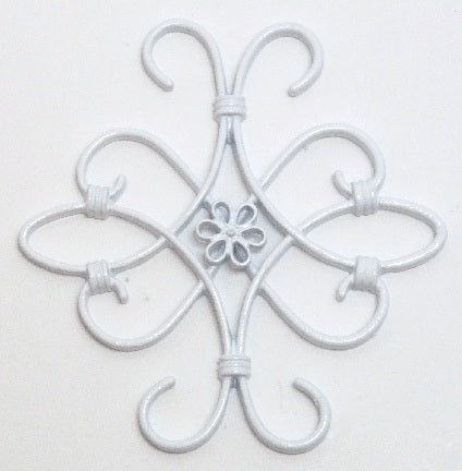 Dollhouse & Fairy Garden Decor White Iron Wall Accent - MiniatureCrush