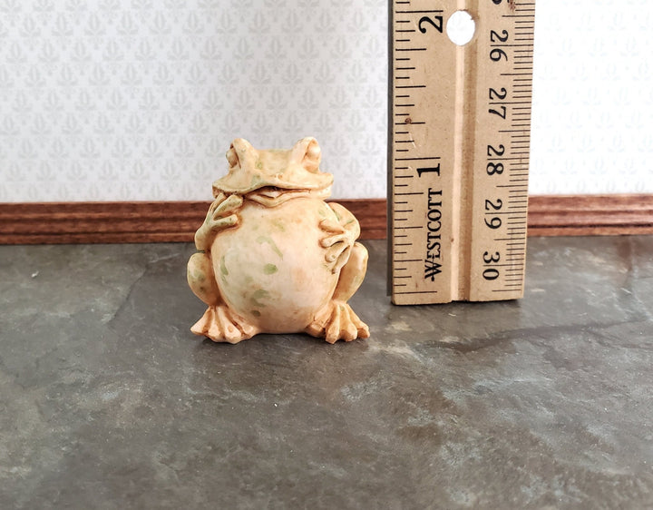 Dollhouse Fairy Garden Toad Frog Statue 1:12 Scale Falcon Miniatures - Miniature Crush